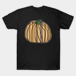 Halloween Horror Pumpkin Stone Stripes T-Shirt